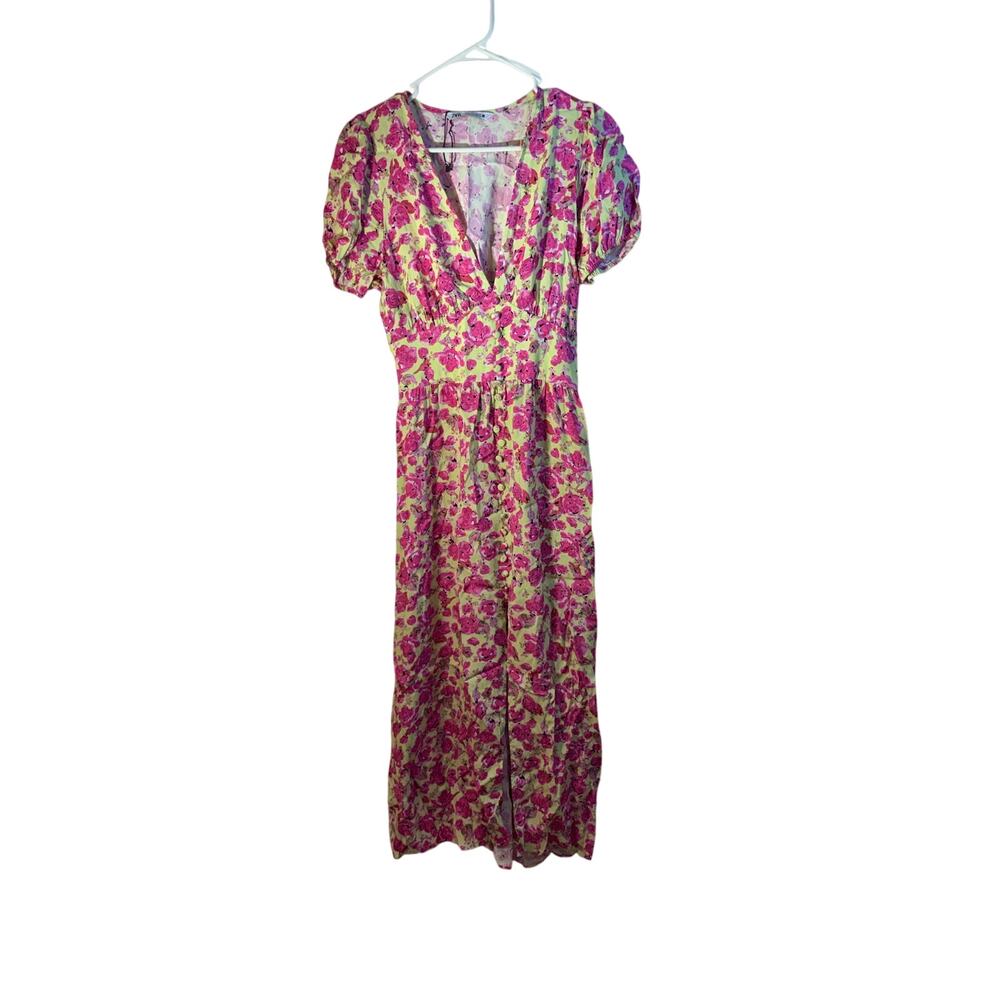Zara floral print midi dress size S - Picture 3 of 11